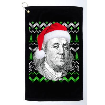 Benjamin Franklin Ugly Christmas Sweater Golf Towel