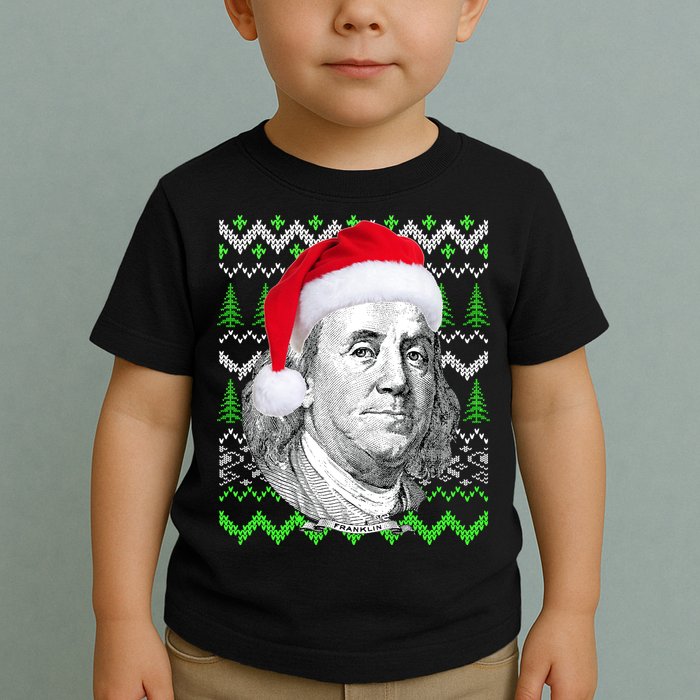 Benjamin Franklin Ugly Christmas Sweater Toddler T-Shirt