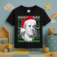 Benjamin Franklin Ugly Christmas Sweater Toddler T-Shirt