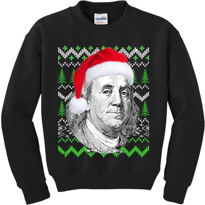 Benjamin Franklin Ugly Christmas Sweater Kids Sweatshirt