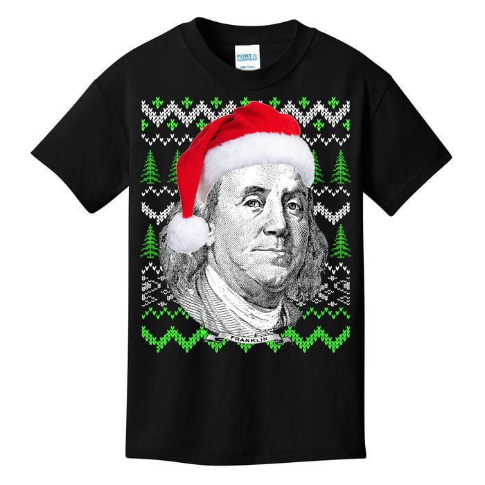 Benjamin Franklin Ugly Christmas Sweater Kids T-Shirt