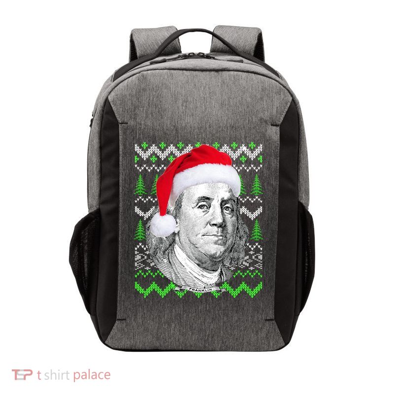 Benjamin Franklin Ugly Christmas Sweater Vector Backpack