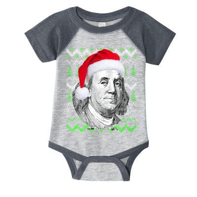 Benjamin Franklin Ugly Christmas Sweater Infant Baby Jersey Bodysuit