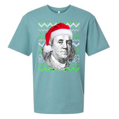 Benjamin Franklin Ugly Christmas Sweater Sueded Cloud Jersey T-Shirt