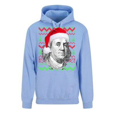 Benjamin Franklin Ugly Christmas Sweater Unisex Surf Hoodie