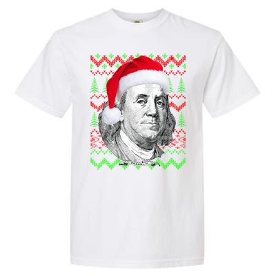 Benjamin Franklin Ugly Christmas Sweater Garment-Dyed Heavyweight T-Shirt