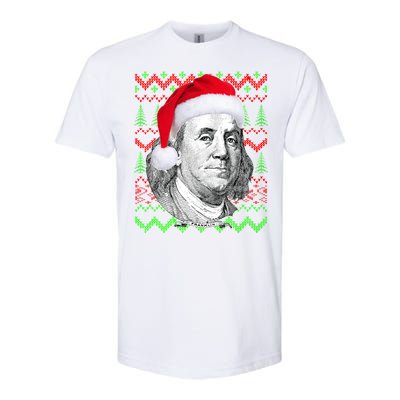 Benjamin Franklin Ugly Christmas Sweater Softstyle CVC T-Shirt