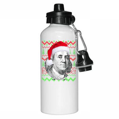 Benjamin Franklin Ugly Christmas Sweater Aluminum Water Bottle