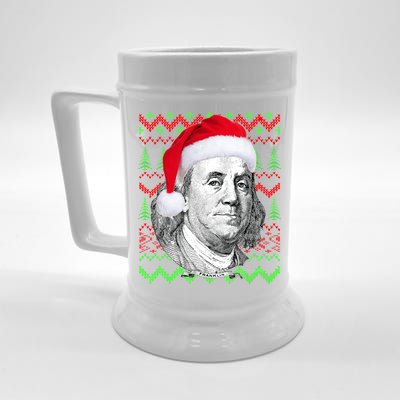 Benjamin Franklin Ugly Christmas Sweater Beer Stein