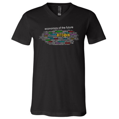 Bitcoin Economics Of The Future V-Neck T-Shirt