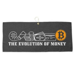 Bitcoin Evolution Of Money Crypto Trader Btc Investor Large Microfiber Waffle Golf Towel