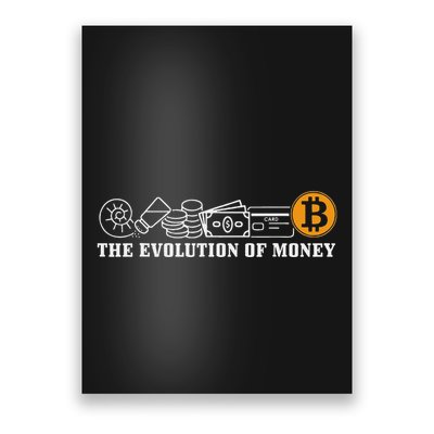 Bitcoin Evolution Of Money Crypto Trader Btc Investor Poster