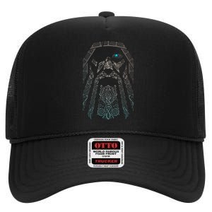 Blue Eye Oden God High Crown Mesh Back Trucker Hat