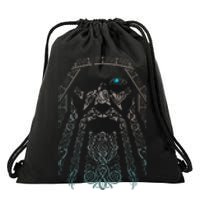 Blue Eye Oden God Drawstring Bag