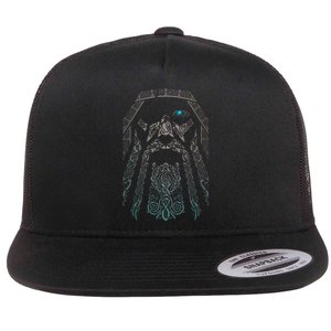 Blue Eye Oden God Flat Bill Trucker Hat