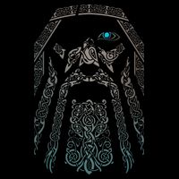 Blue Eye Oden God Flatbill Hat