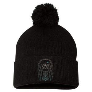 Blue Eye Oden God Pom Pom 12in Knit Beanie