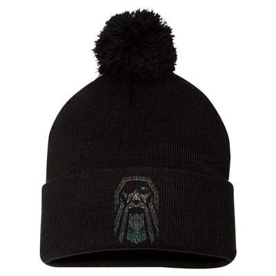 Blue Eye Oden God Pom Pom 12in Knit Beanie