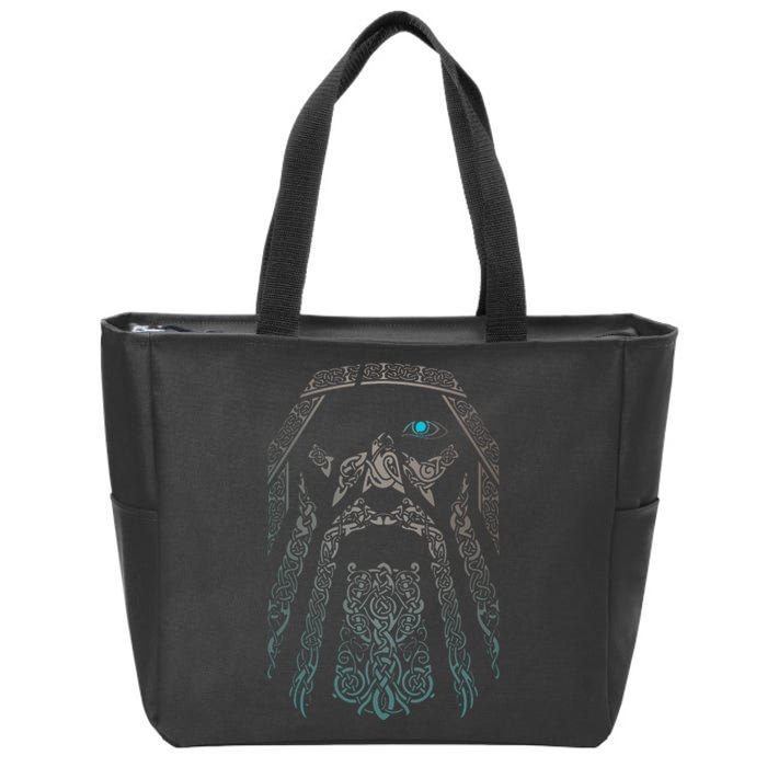 Blue Eye Oden God Zip Tote Bag