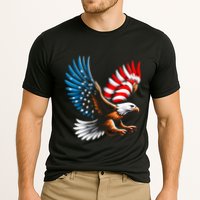 Bald Eagle & Patriotic American Flag 4th Of July Cooling Performance Crew T-Shirt