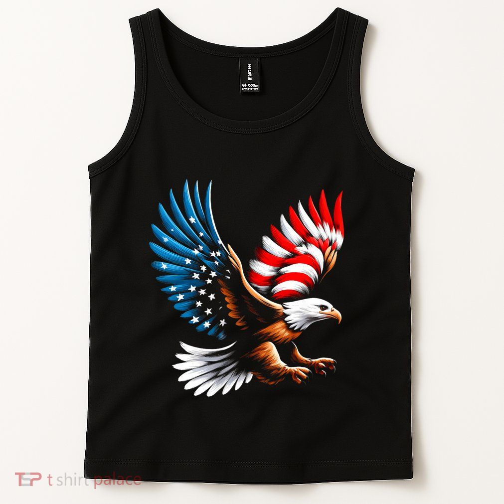 Bald Eagle & Patriotic American Flag 4th Of July Tank Top