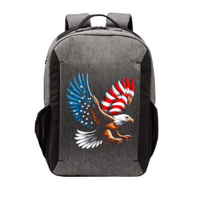 Bald Eagle & Patriotic American Flag 4th Of July Vector Backpack