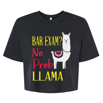 Bar Exam Passing The Passed No Prob Llama Lawyer Law Gift Bella+Canvas Jersey Crop Tee