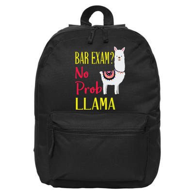 Bar Exam Passing The Passed No Prob Llama Lawyer Law Gift 16 in Basic Backpack