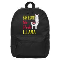 Bar Exam Passing The Passed No Prob Llama Lawyer Law Gift 16 in Basic Backpack