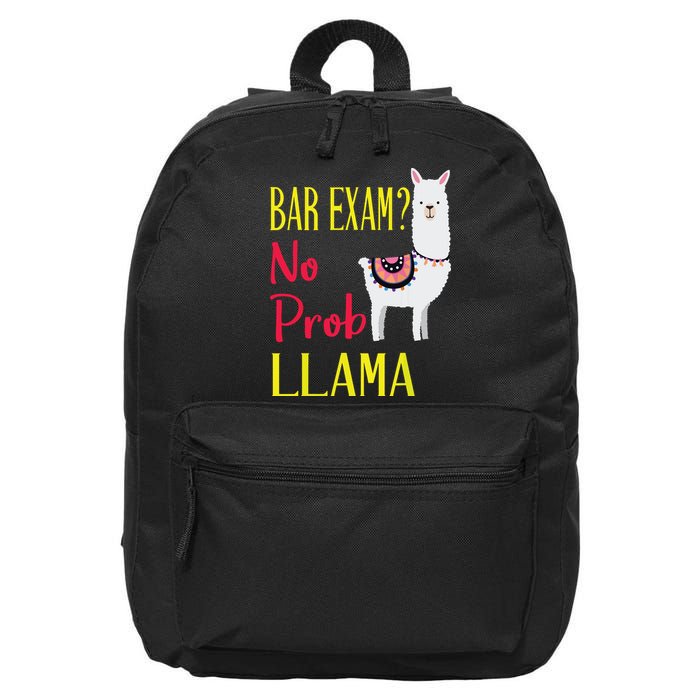 Bar Exam Passing The Passed No Prob Llama Lawyer Law Gift 16 in Basic Backpack