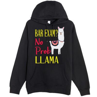 Bar Exam Passing The Passed No Prob Llama Lawyer Law Gift Premium Pullover Hoodie