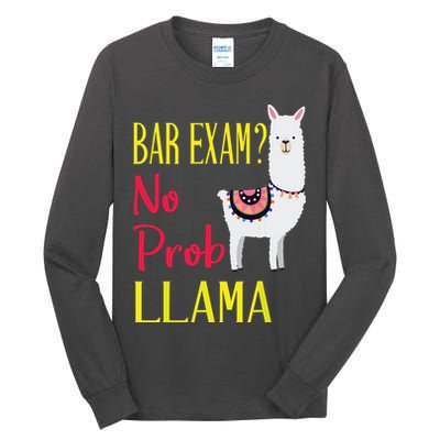 Bar Exam Passing The Passed No Prob Llama Lawyer Law Gift Tall Long Sleeve T-Shirt