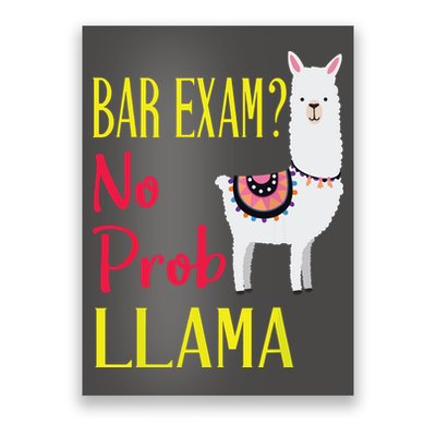 Bar Exam Passing The Passed No Prob Llama Lawyer Law Gift Poster