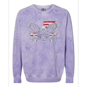 Bald Eagle Patriotic American Eagle Colorblast Crewneck Sweatshirt