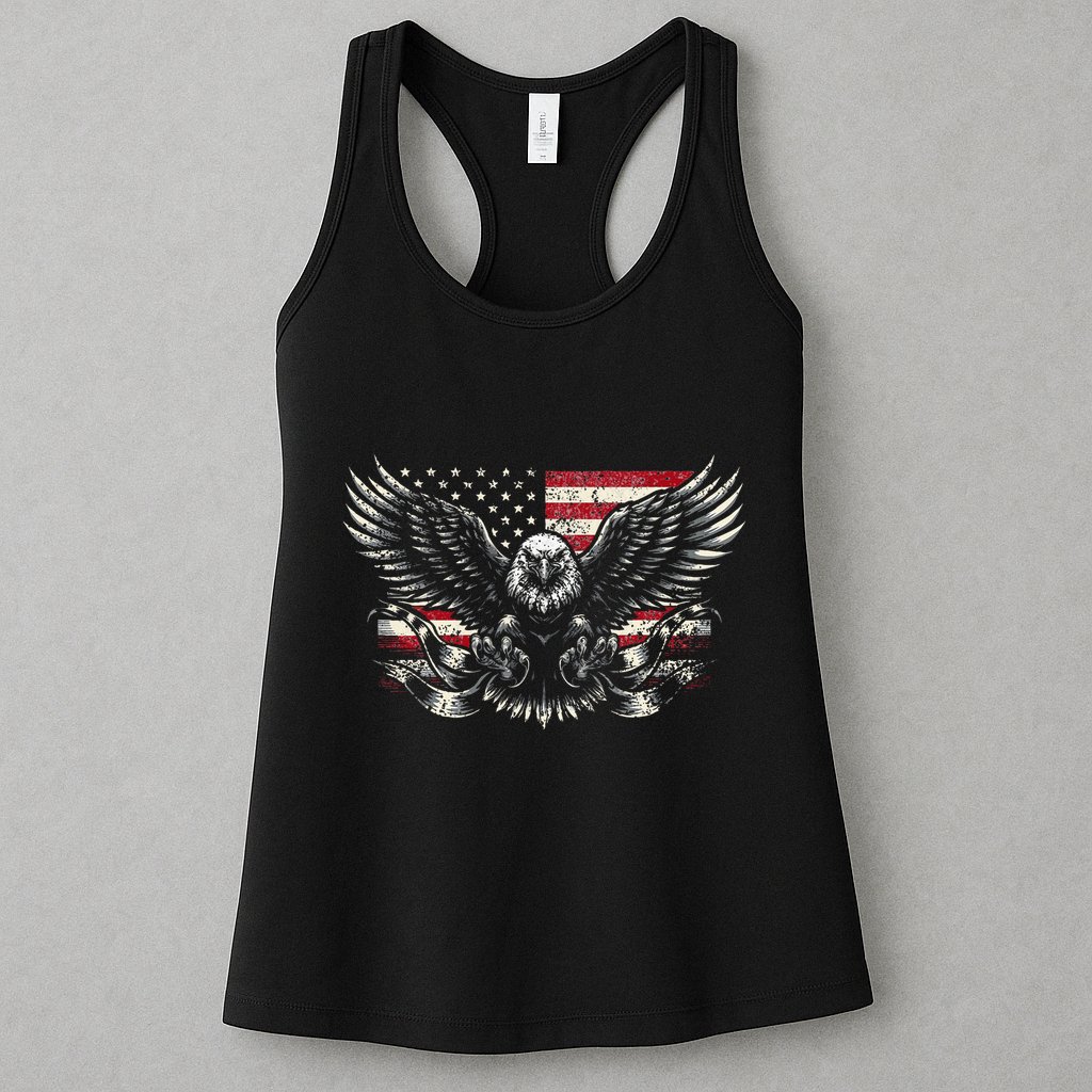 Bald Eagle Patriotic American Eagle Womens Tank Top
