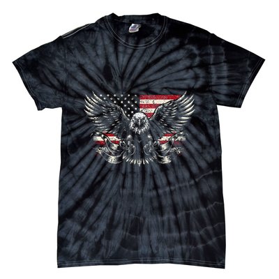 Bald Eagle Patriotic American Eagle Tie-Dye T-Shirt