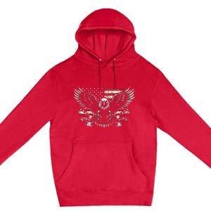 Bald Eagle Patriotic American Eagle Premium Pullover Hoodie