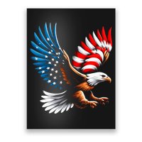 Bald Eagle & Patriotic American Flag 4th Of July Poster