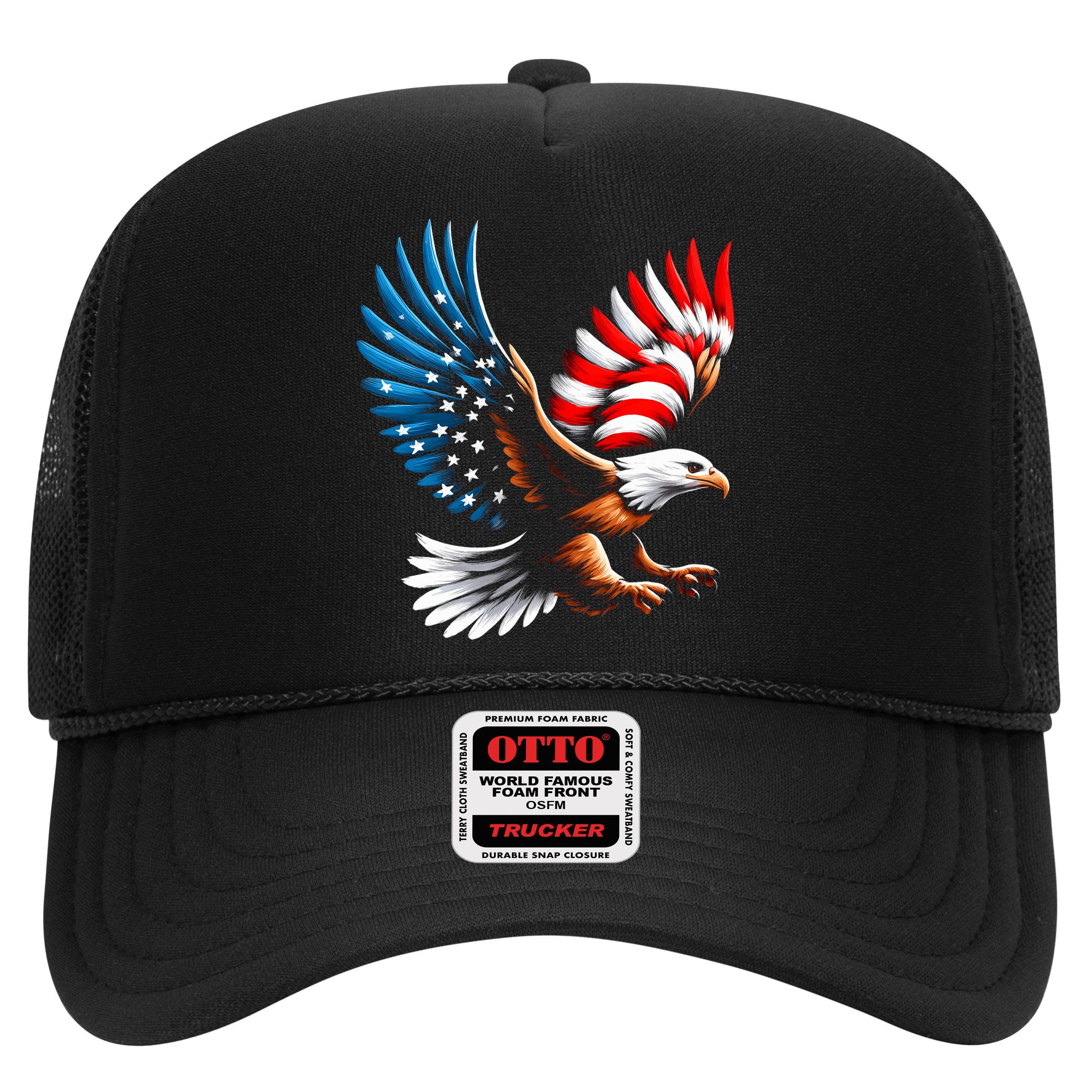 Bald Eagle & Patriotic American Flag 4th Of July Hat