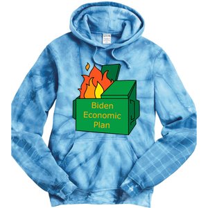 Biden Economic Plan Dumpster Fire Political Humor Tie Dye Hoodie