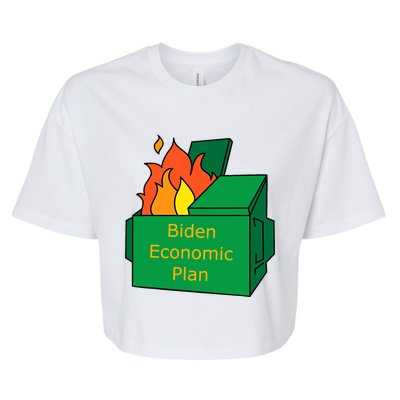 Biden Economic Plan Dumpster Fire Political Humor Bella+Canvas Jersey Crop Tee