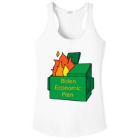 Biden Economic Plan Dumpster Fire Political Humor Ladies PosiCharge Competitor Racerback Tank