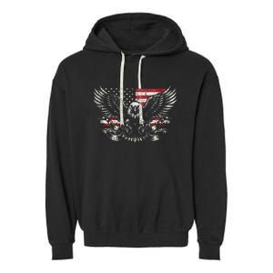 Bald Eagle Patriotic American Eagle Gift Garment-Dyed Fleece Hoodie