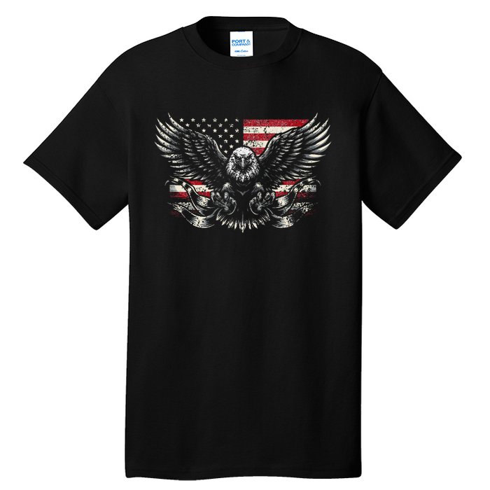 Bald Eagle Patriotic American Eagle Gift Tall T-Shirt