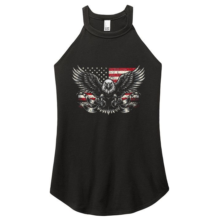 Bald Eagle Patriotic American Eagle Gift Women's Perfect Tri Rocker Tank