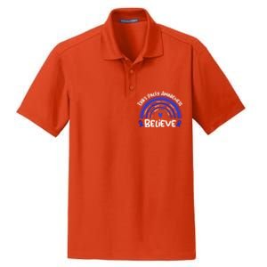 Believe Erb's Palsy Awareness Month Gift Erb's Palsy Gift Dry Zone Grid Polo