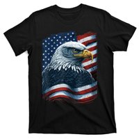 Bald Eagle Proud Patriotic American Us Flag 4th Of July T-Shirt