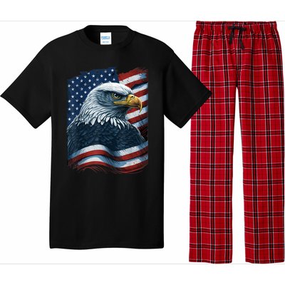 Bald Eagle Proud Patriotic American Us Flag 4th Of July Pajama Set