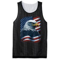 Bald Eagle Proud Patriotic American Us Flag 4th Of July Mesh Reversible Basketball Jersey Tank