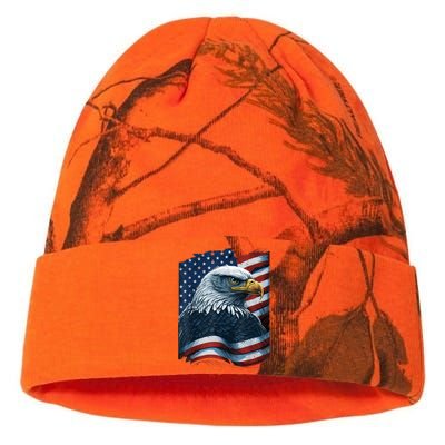 Bald Eagle Proud Patriotic American Us Flag 4th Of July Kati Licensed 12" Camo Beanie